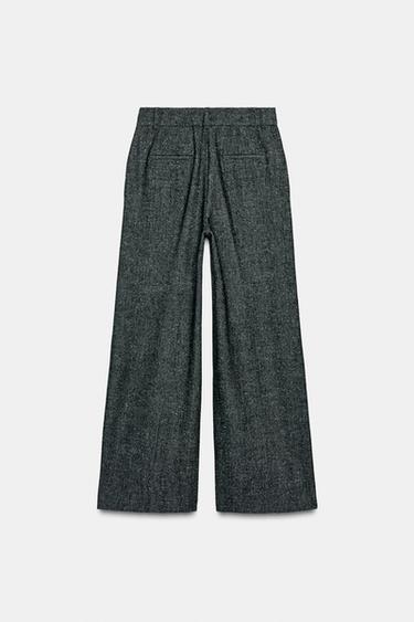 PANTALON AVEC LAINE ZW COLLECTION - Noir / Blanc de Zara - Image 7