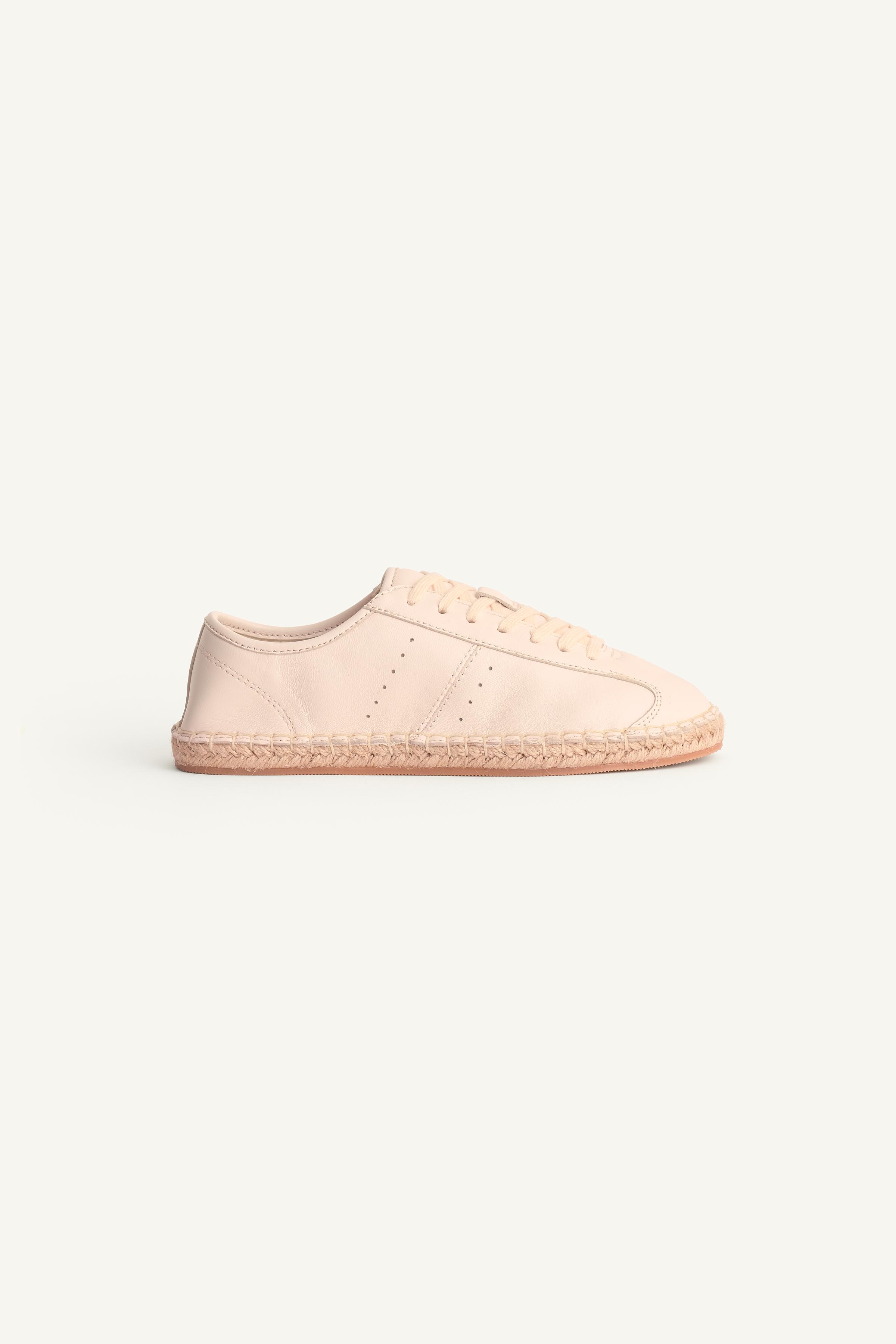 LEATHER SNEAKERS — Pink