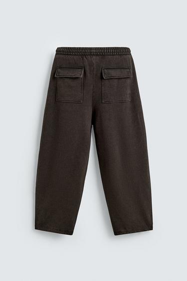BALLOON FIT JOGGING TROUSERS - Brown by Zara - Image 6