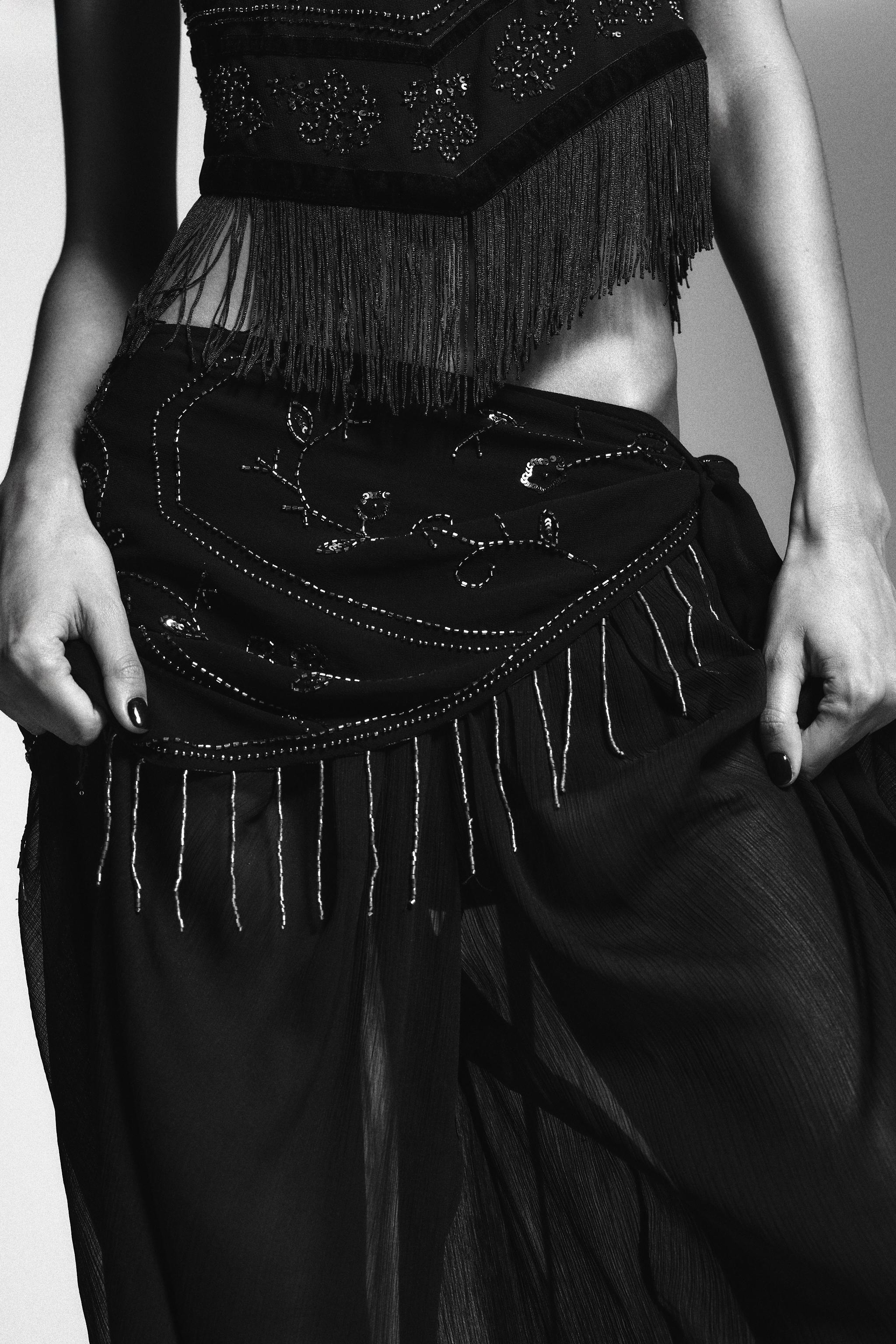 BEADED PAREO PANTS