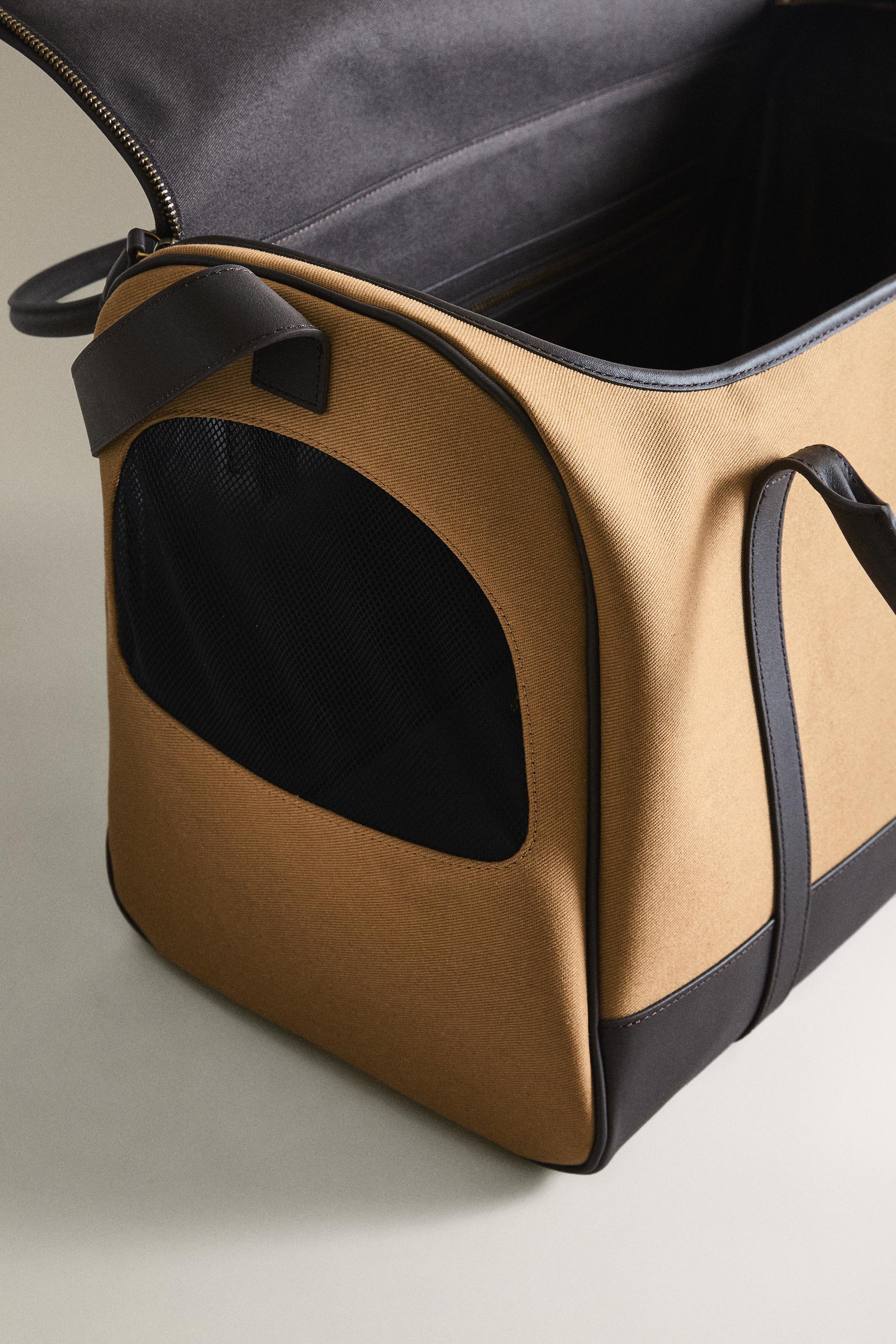 SAC DE TRANSPORT EN CUIR POUR ANIMAUX