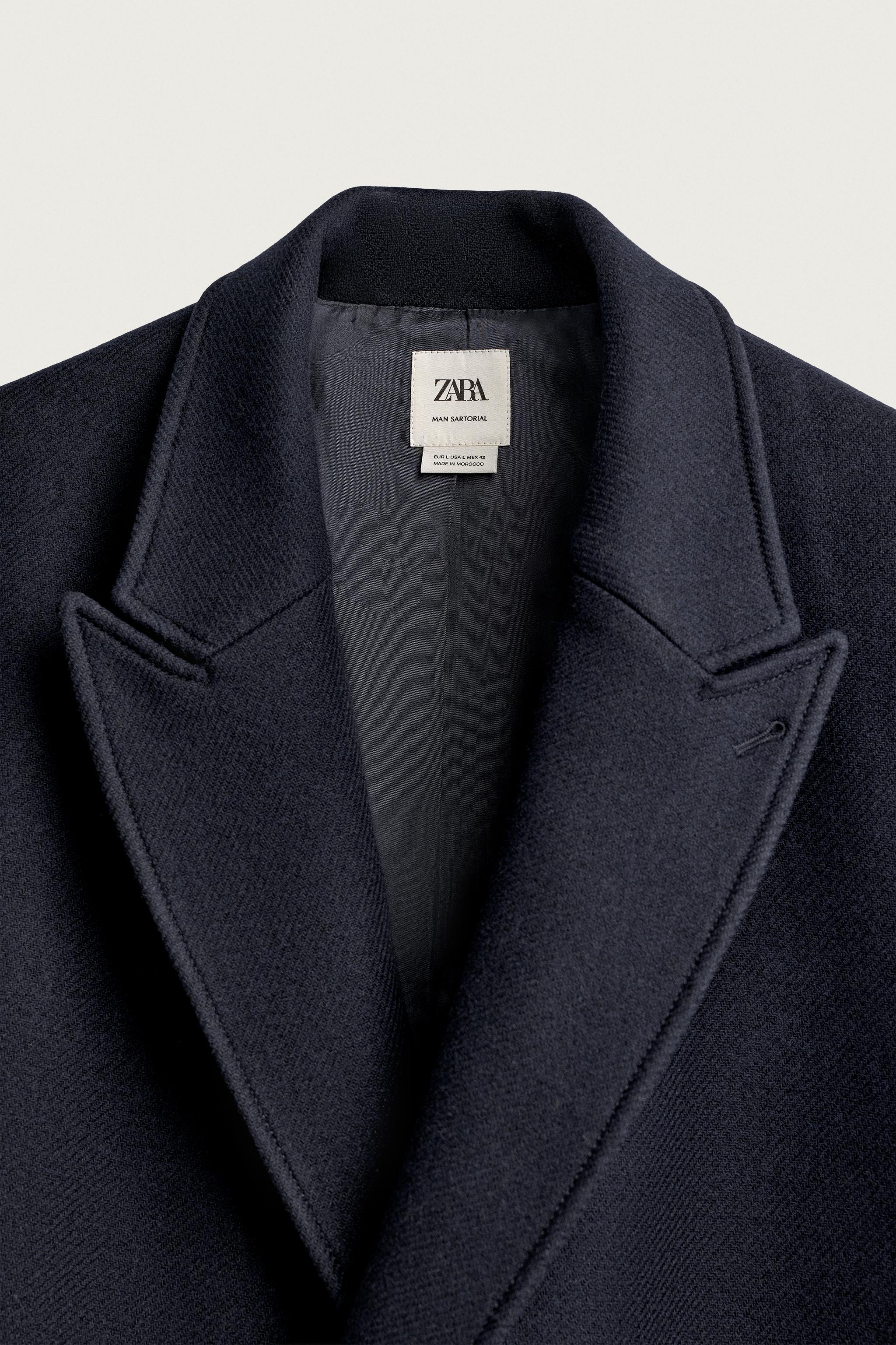 WOOL BLEND DOUBLE-BREASTED COAT