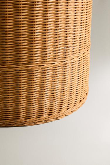 PANIER À LINGE ROTIN ET COTON - Marron de Zara - Image 3