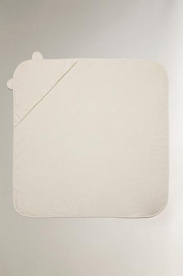 SERVIETTE DE BAIN ENFANT À CAPUCHE OREILLES - Beige clair de Zara - Image 2
