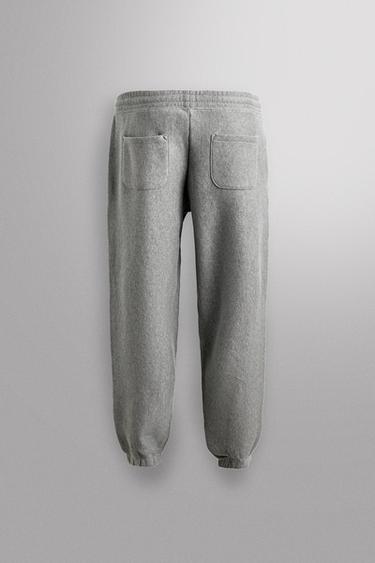 JOGGERS WITH PRINTED TEXT - Grey marl by Zara - Image 7