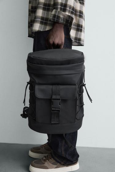 SAC À DOS EFFET GOMMÉ - Noir de Zara - Image 2