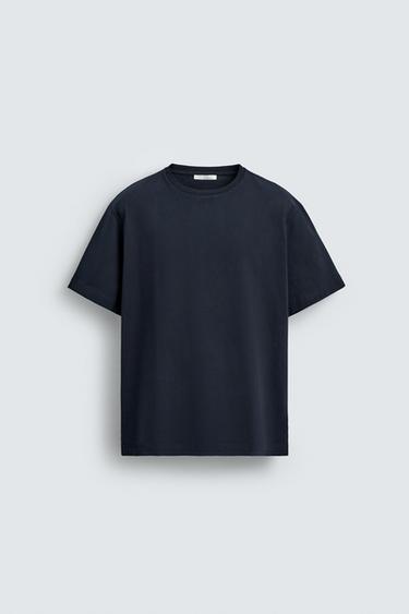 CAMISETA MEDIUM WEIGHT BÁSICA - Marino de Zara