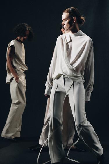 ZW COLLECTION FLOWING WRAP BLOUSE - Ecru by Zara - Image 4