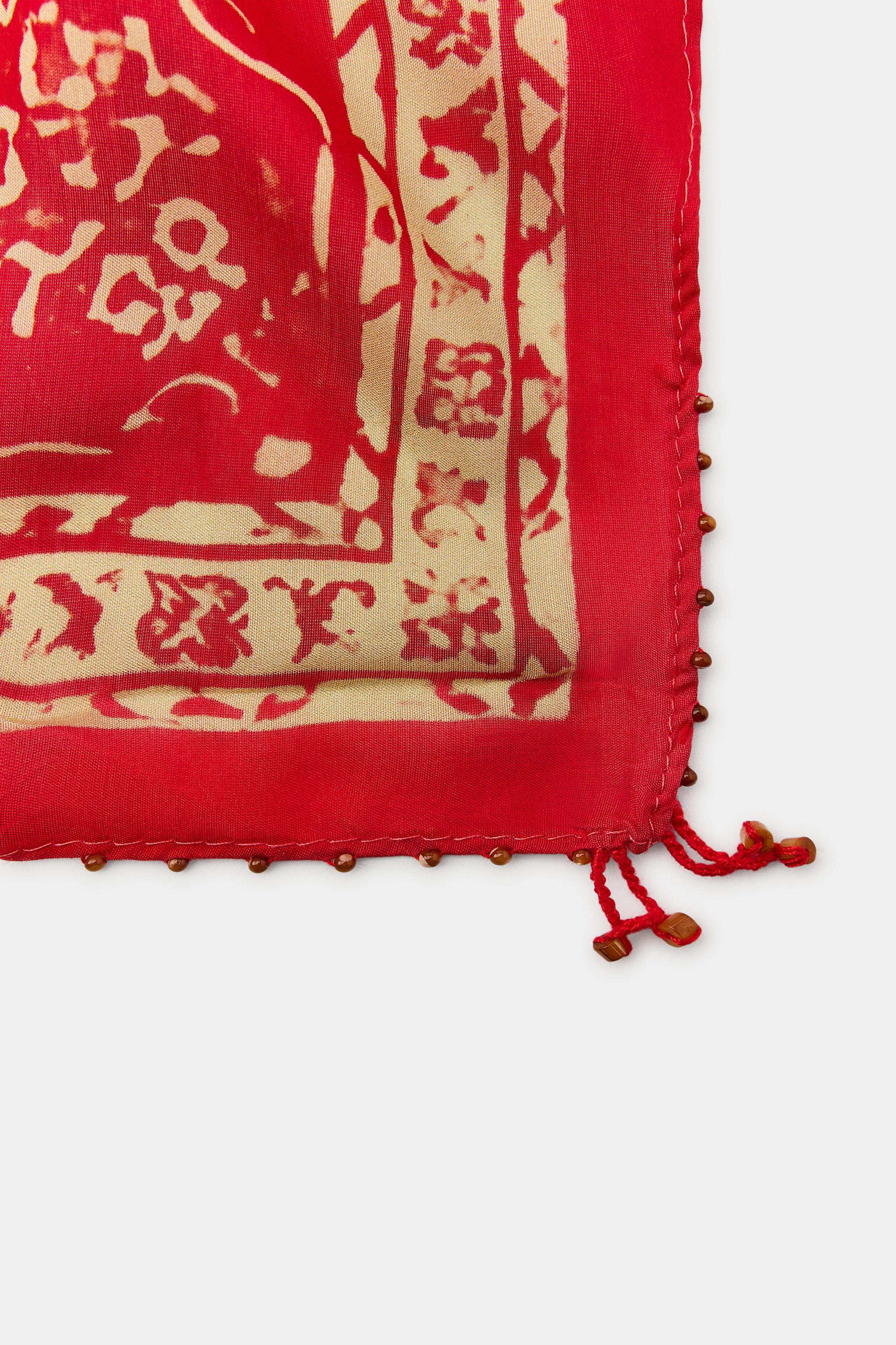 FOULARD EN SOIE À IMPRIMÉ FANTAISIE