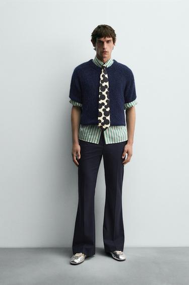 QUẦN ỐNG LOE HARRY LAMBERT FOR ZARA X DISNEY - Màu xanh nước biển từ Zara - Hình ảnh 0