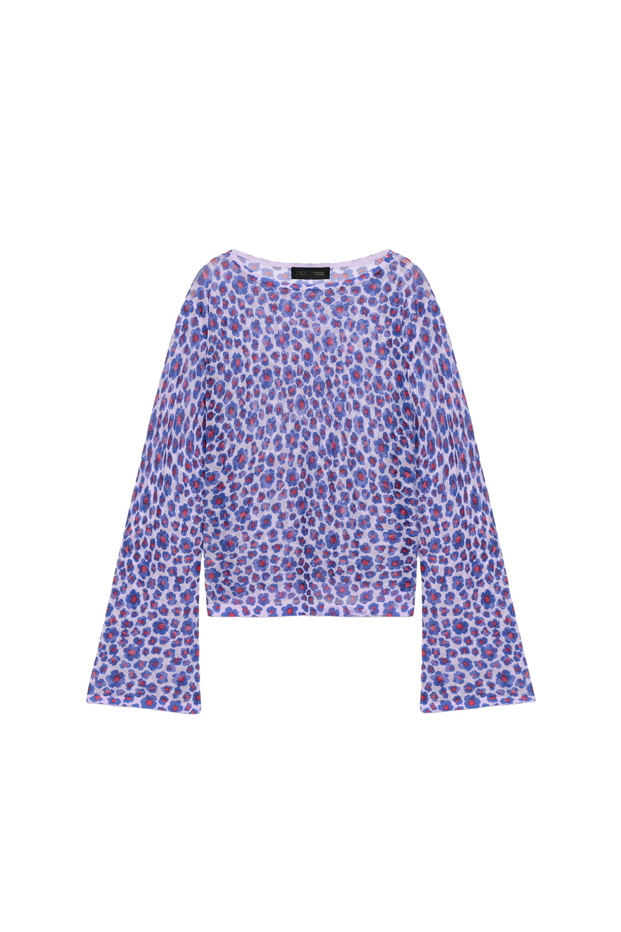 【nqukv様取り置き❗️】 フローラルプリントニットトップス ファインニットフラワートップス - マルチカラ― | ZARA Japan / 日本
