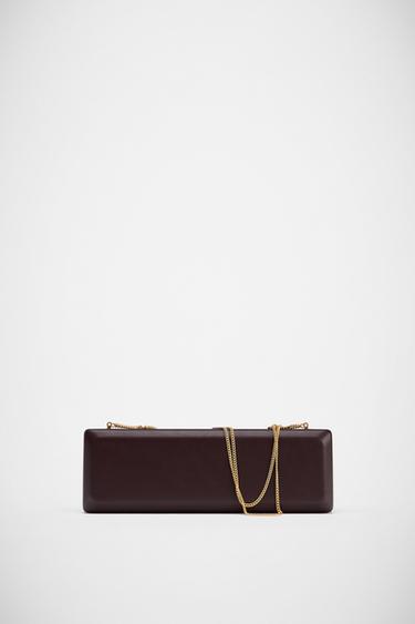 CLUTCH ALARGADO RÍGIDO - Rojo Burdeos de Zara