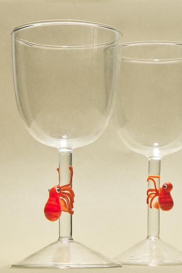 SEA ANIMAL BOROSILICATE GLASS - Orange by Zara