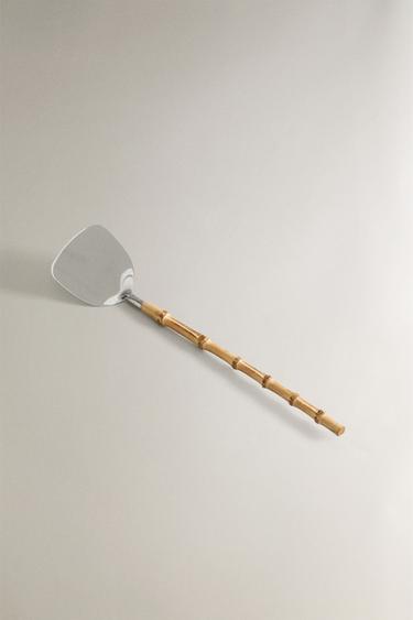 BAMBOO AND STEEL SPATULA - Steel by Zara - Image 1