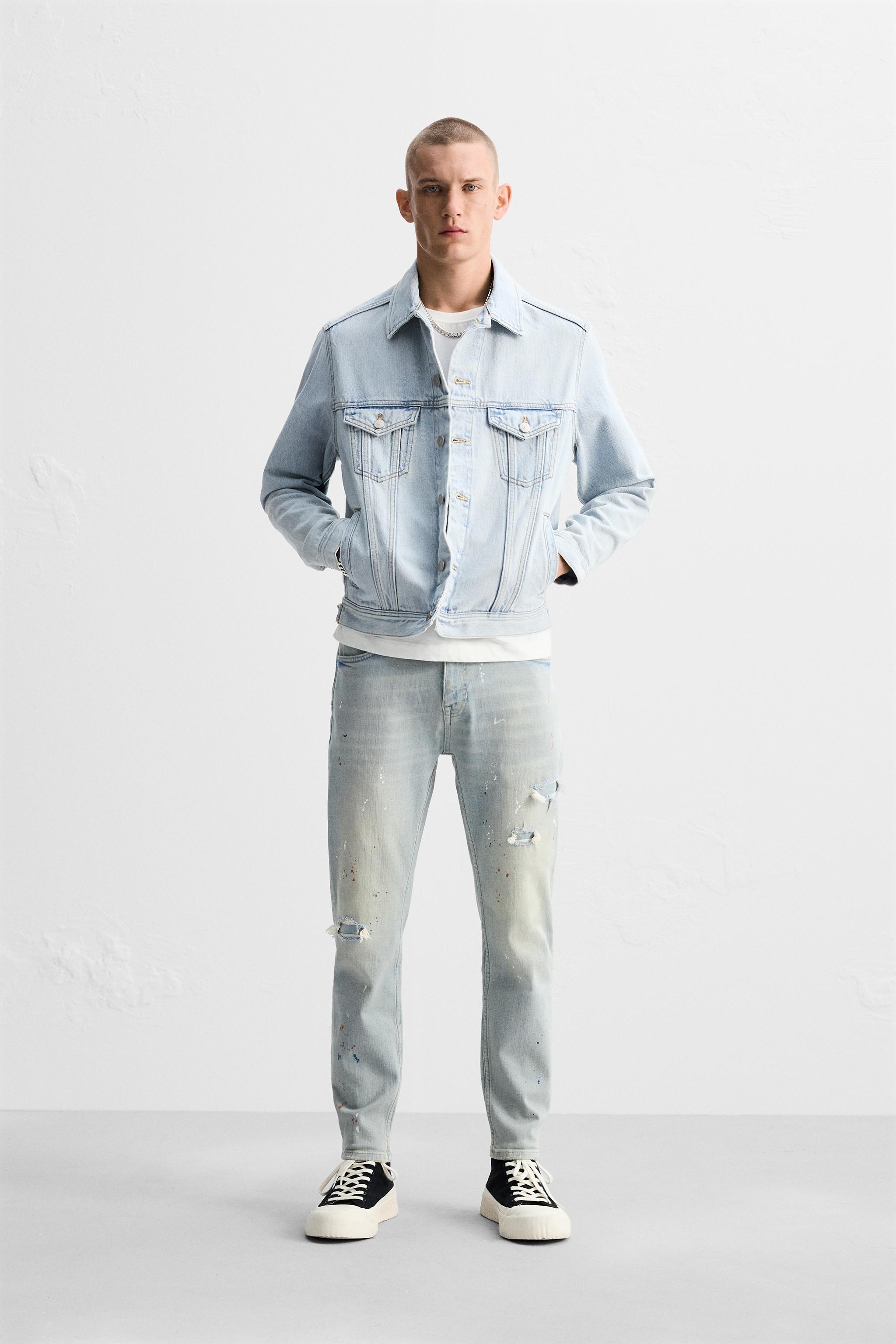 Jean fashion kaki homme zara