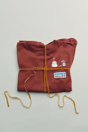 BLUZË ME STAMPIM WHERE'S WALLLY ® DREAMWORKS © - Ngjyrë shege nga Zara