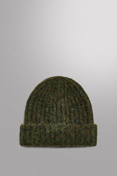 GORRO PUNTO ESTRUCTURA - Verde de Zara