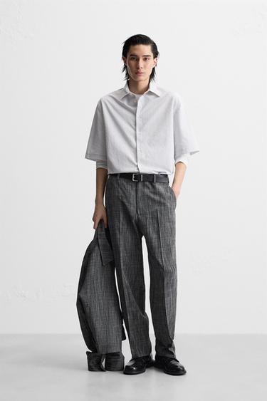 RELAXED FIT SEERSUCKER SHIRT - striped by Zara