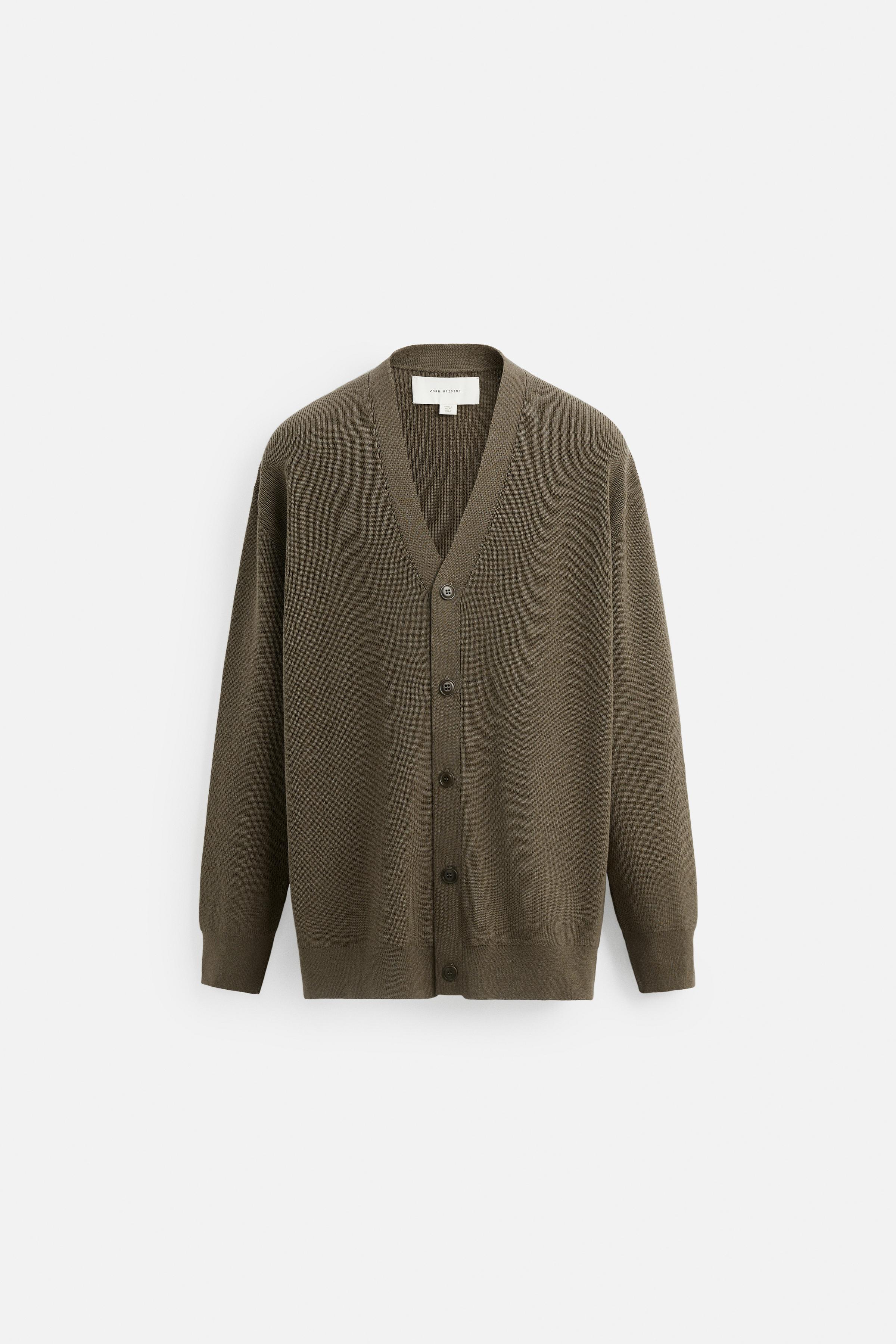 コットンブレンドカーディガン - ベージュ | ZARA Japan / 日本