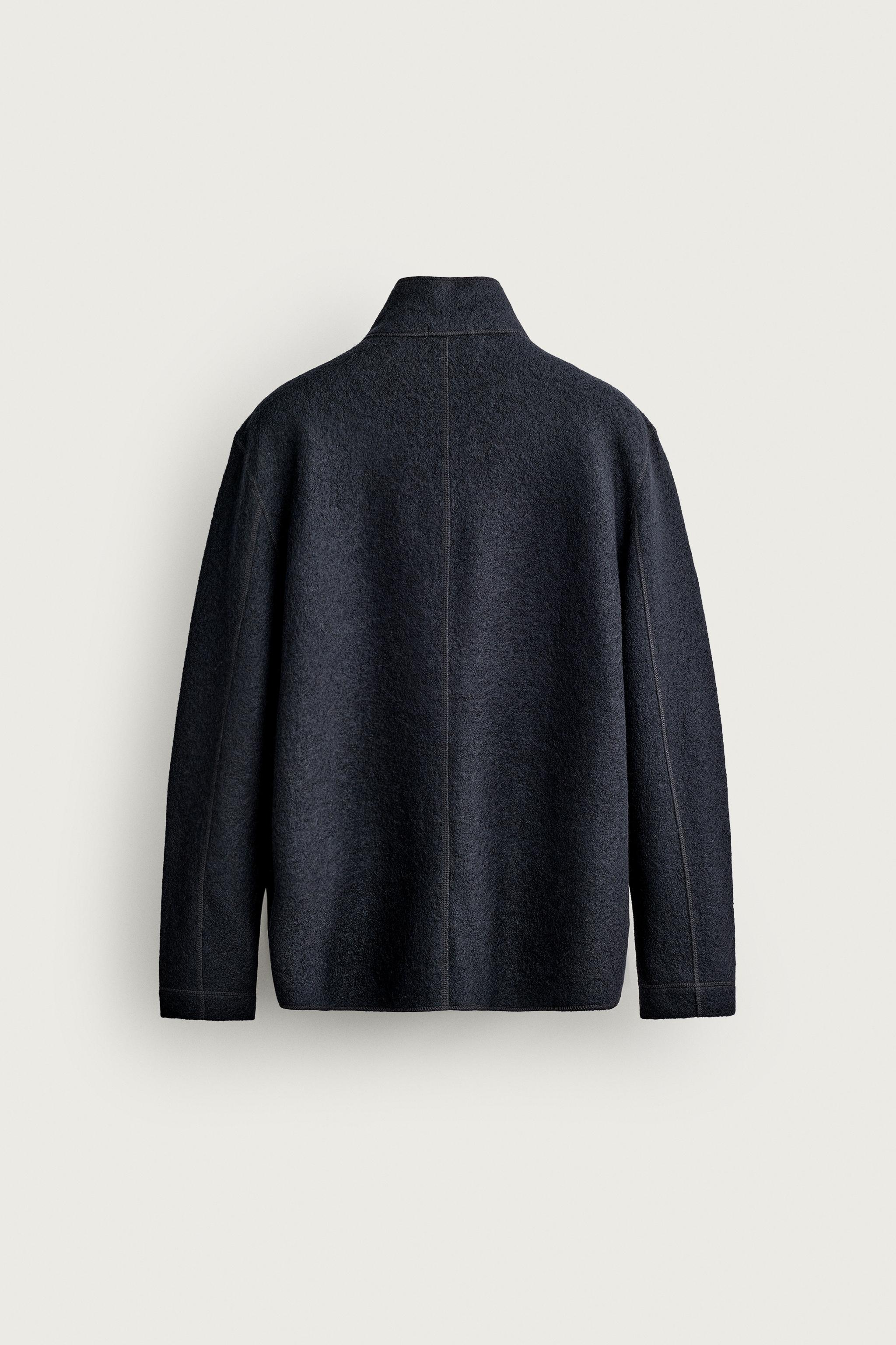 VESTE COUPE DÉCONTRACTÉE AVEC LAINE