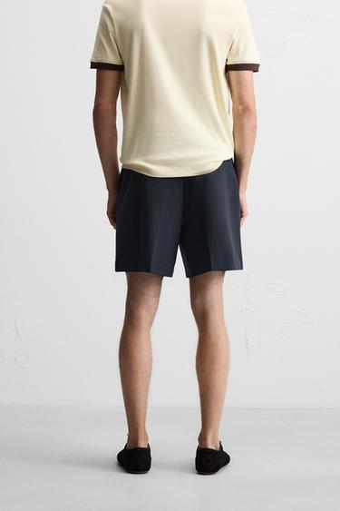 BERMUDA REGULAR FIT À LACET - Bleu marine de Zara - Image 2