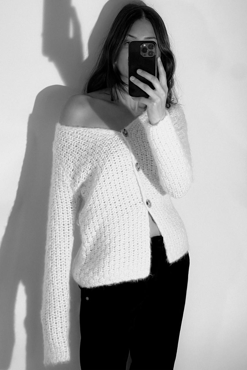 Knit long sleeve bodysuit - Studio · Grey Marl · Sweaters And Cardigans