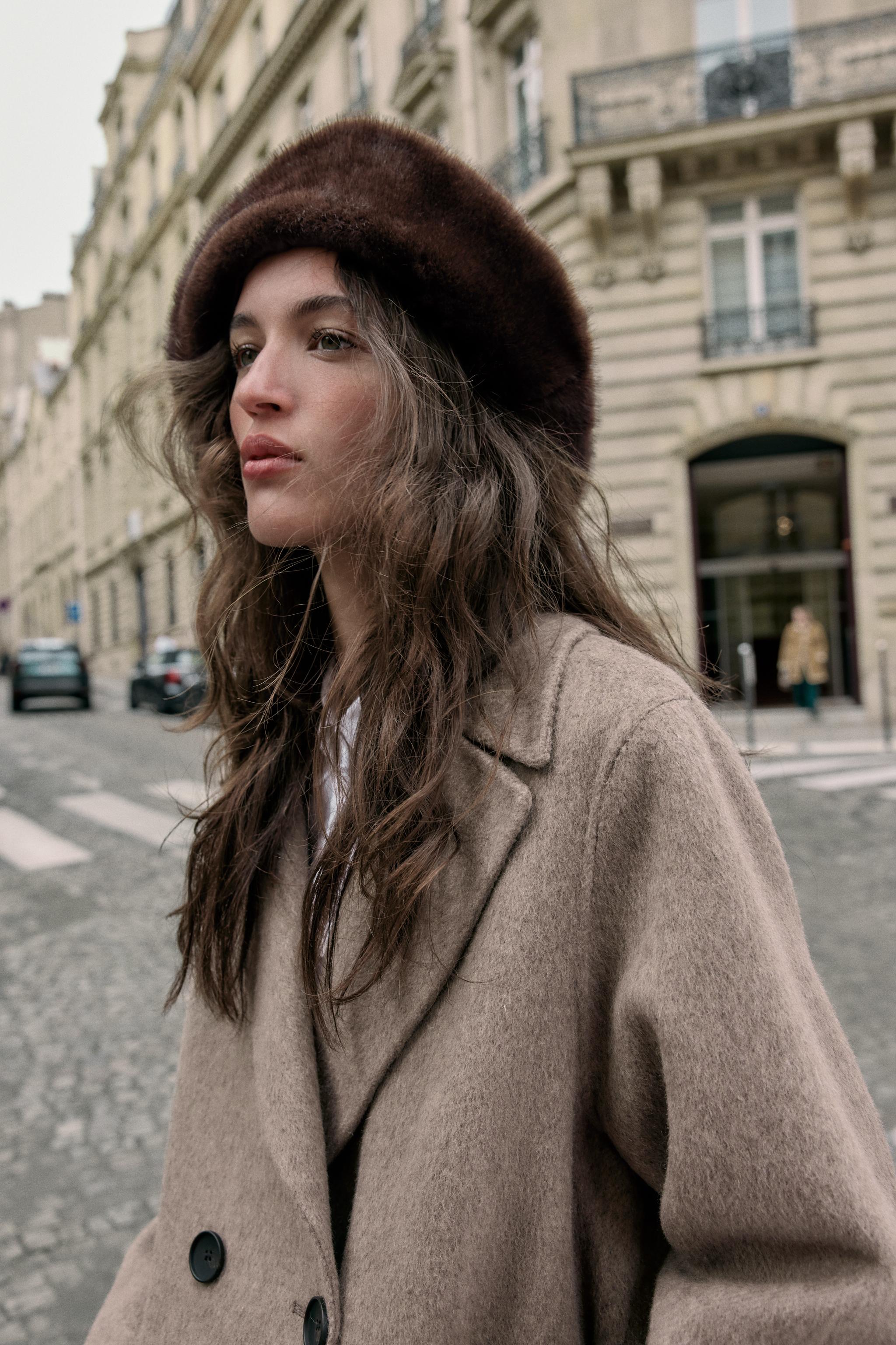 Zara Brown Faux Fur Hat FAUX FUR CUFFED HAT - Brown | ZARA United States main image 2