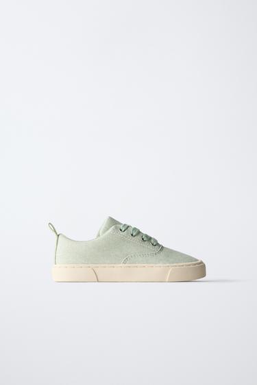 COTTON PLIMSOLLS - Green by Zara