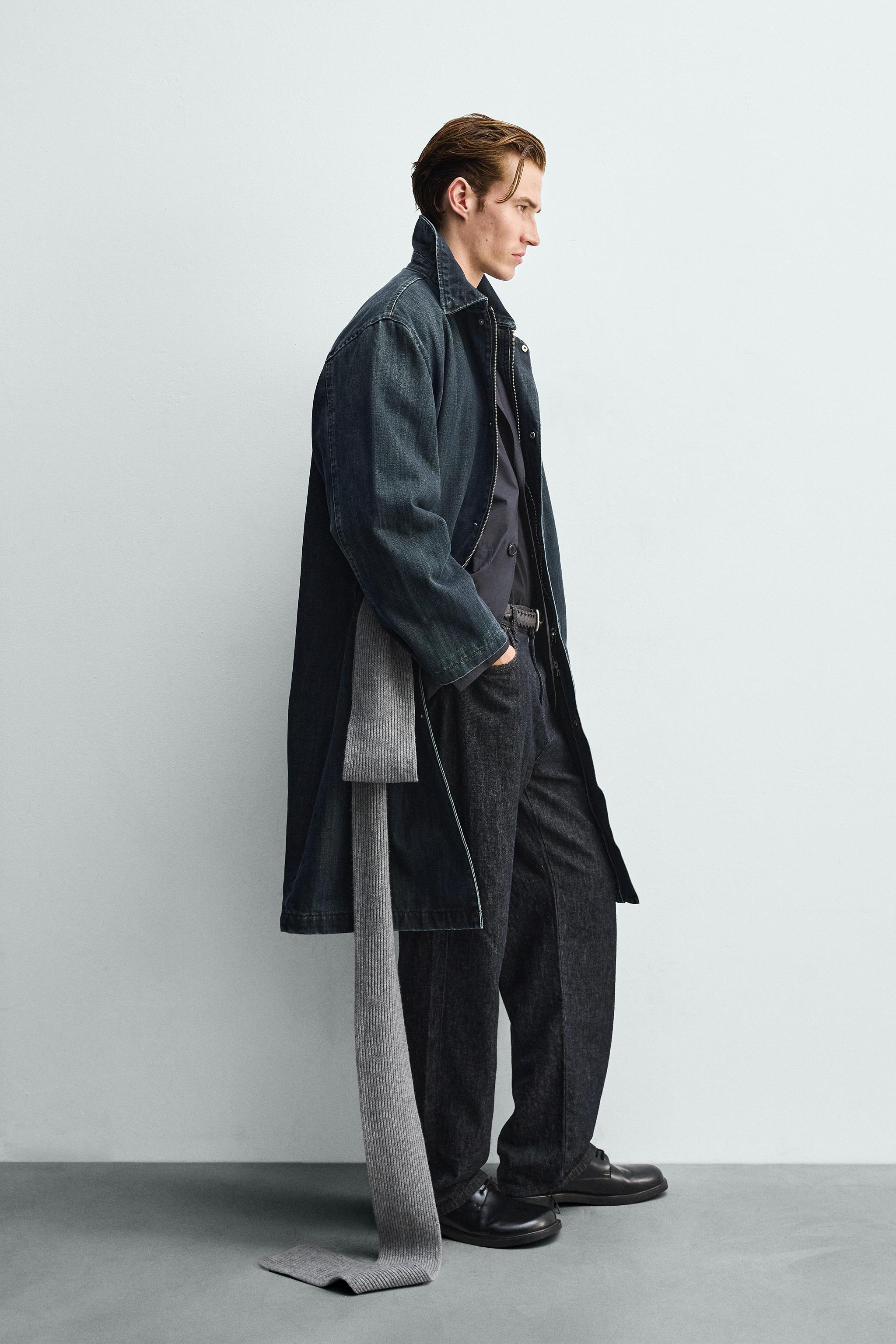 リラックスフィットデニムコート - ブルー/グリーン | ZARA Japan / 日本