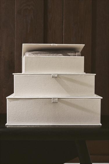 ORGANISER BOX WITH LID - Light beige by Zara - Image 5