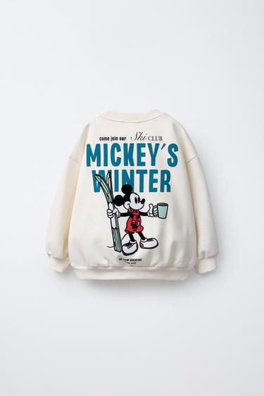 SWEATSHIRT MET ZAK MICKEY MOUSE © DISNEY - Ecru van Zara