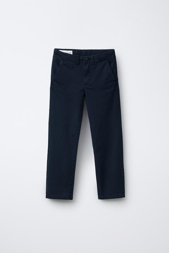 PANTALÓN CHINO BÁSICO - Marino de Zara - Imagen 0