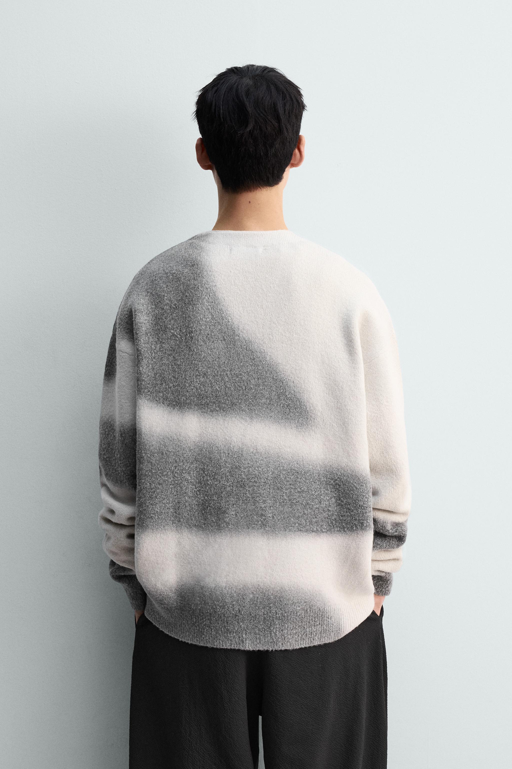 スプレープリントカーディガン - オフホワイト | ZARA Japan / 日本