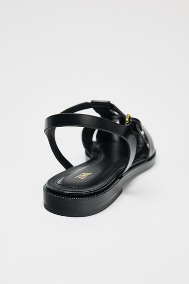 FLAT-SOLE SANDALS - Black by Zara - Image 4