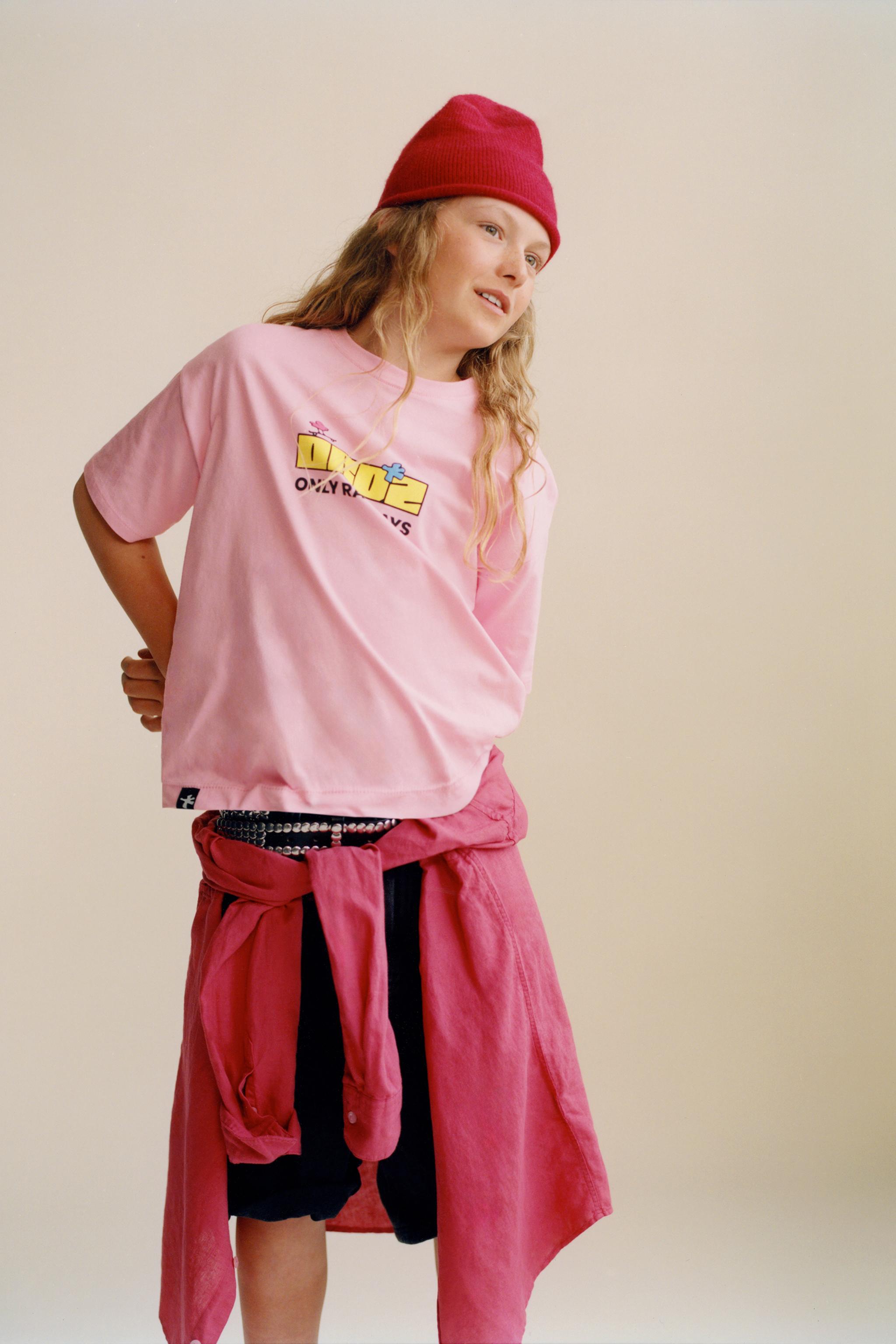LOGO PRINT T-SHIRT — Pink