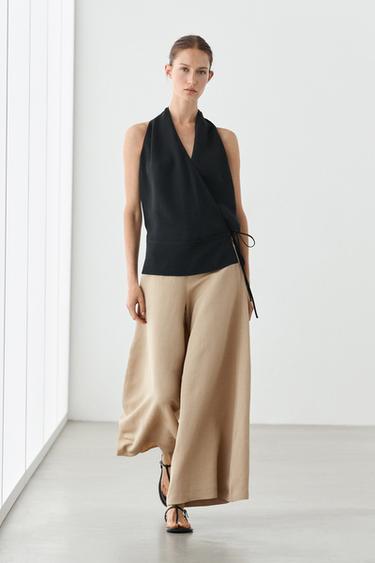 Pantalon large volume - Beige de Zara - Image 0