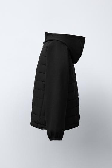 COMBINED ULTRA-LIGHTWEIGHT NEOPRENE-EFFECT JACKET - Black by Zara - Image 2