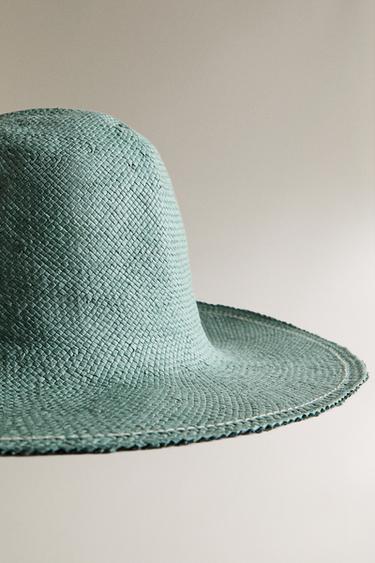 CHILDREN'S PAPER BEACH HAT - Green by Zara - Image 4