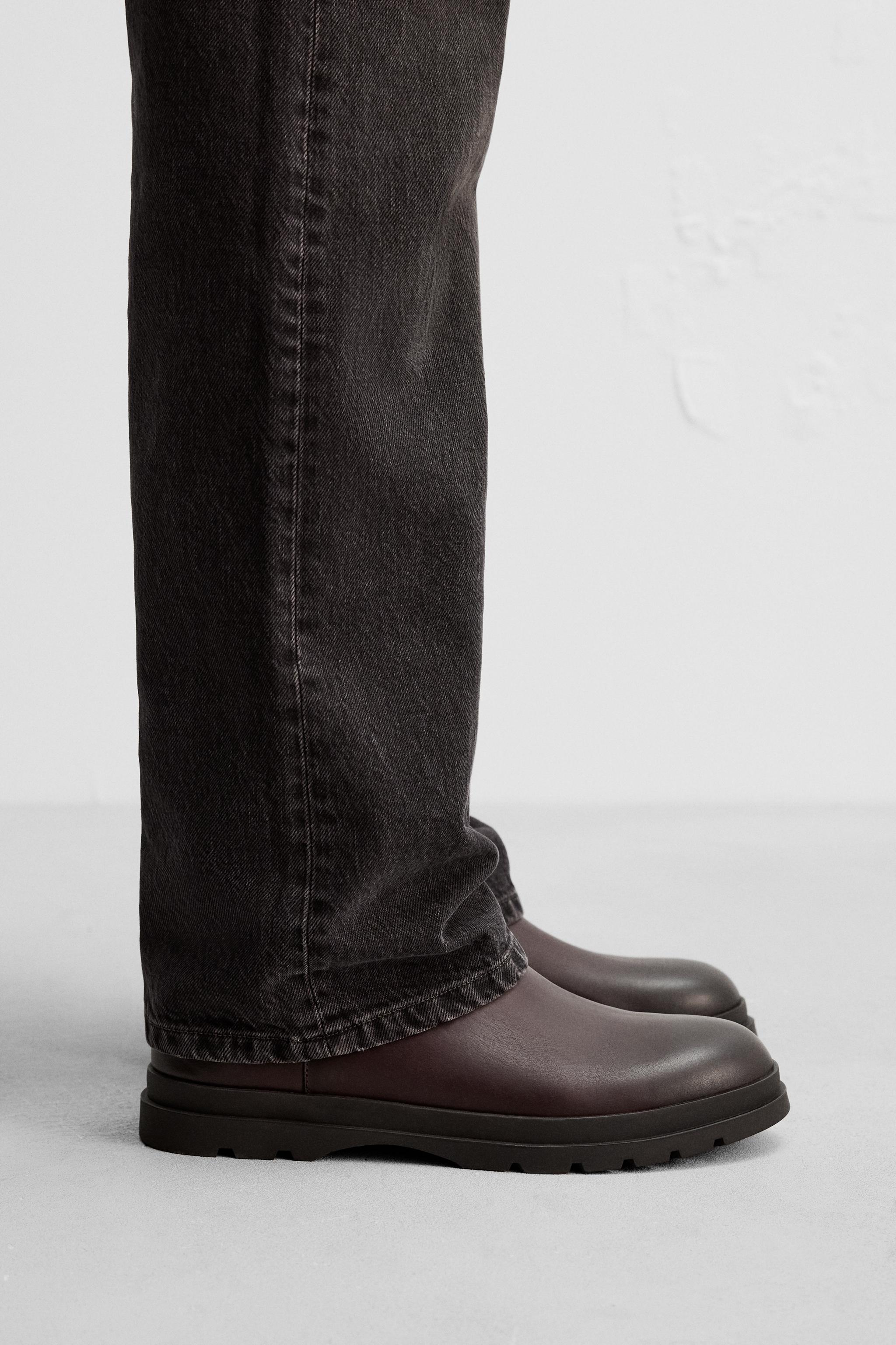 Burgundy zara boots hotsell