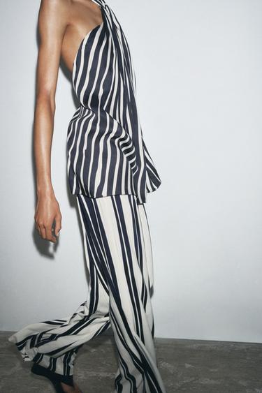 ZW COLLECTION STRIPE HALTER TOP - striped by Zara