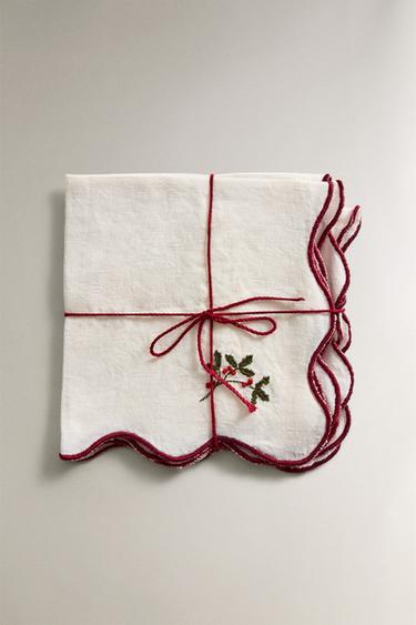 WEIHNACHTS-GÄSTEHANDTÜCHER (2ER-PACK) - Elfenbein farben von Zara - Bild 0