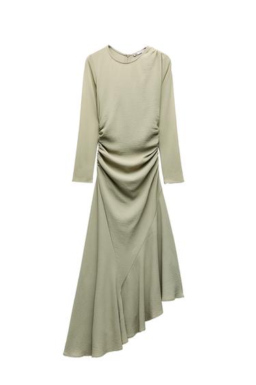 DRAPED MIDI DRESS