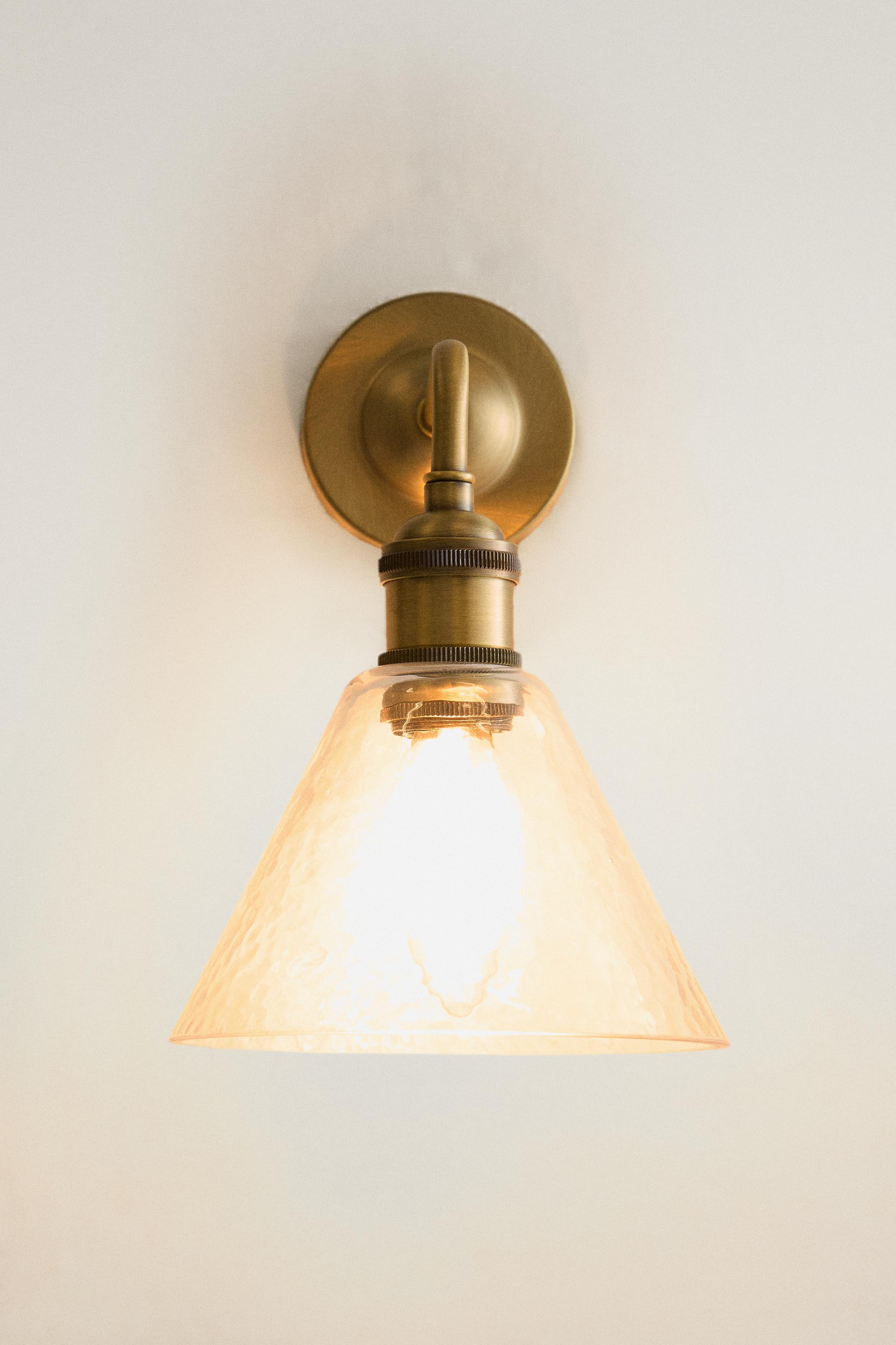 LAMP | METAL AND GLASS CONE WALL LIGHT
