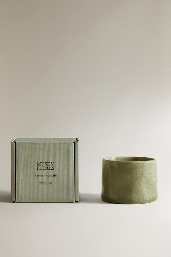 (150 G) VELA AROMÁTICA MUSKY PETALS - Bege-marrom da Zara - Imagem 0