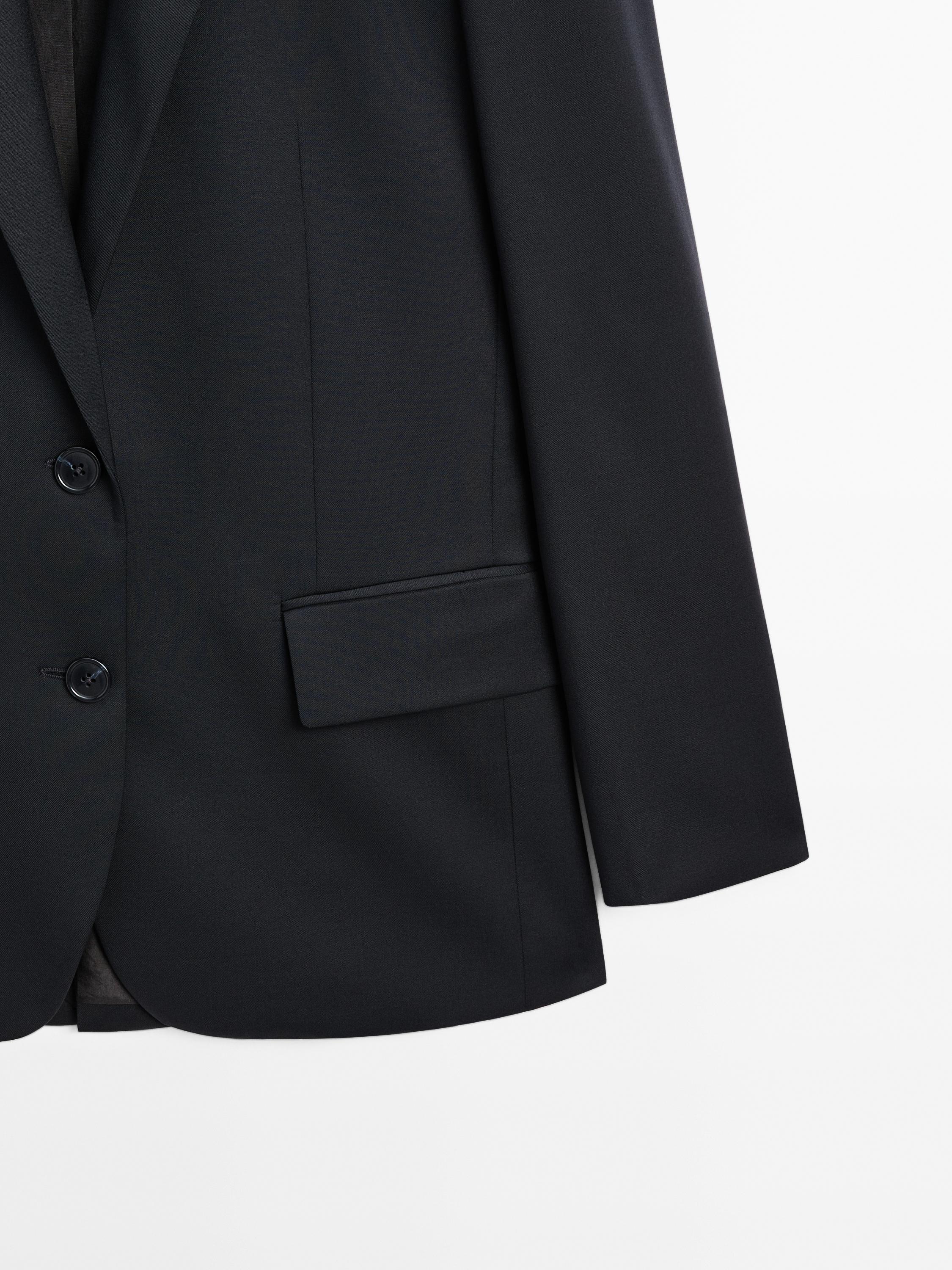 Blazer à deux boutons 100 % extra-fin