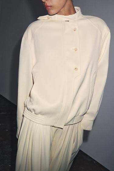 ZW COLLECTION BUTTONED JACKET - Ecru by Zara - Image 2