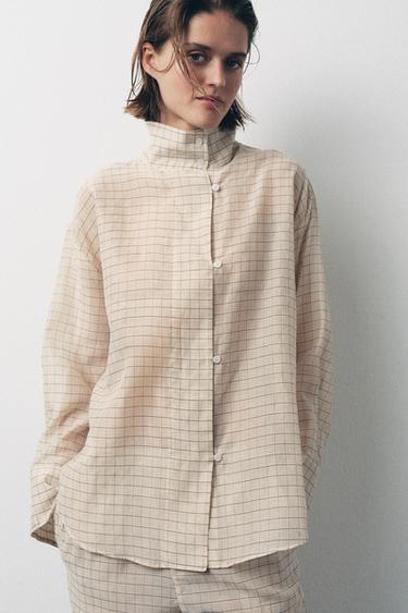 CAMISA CUADROS - Crudo de Zara