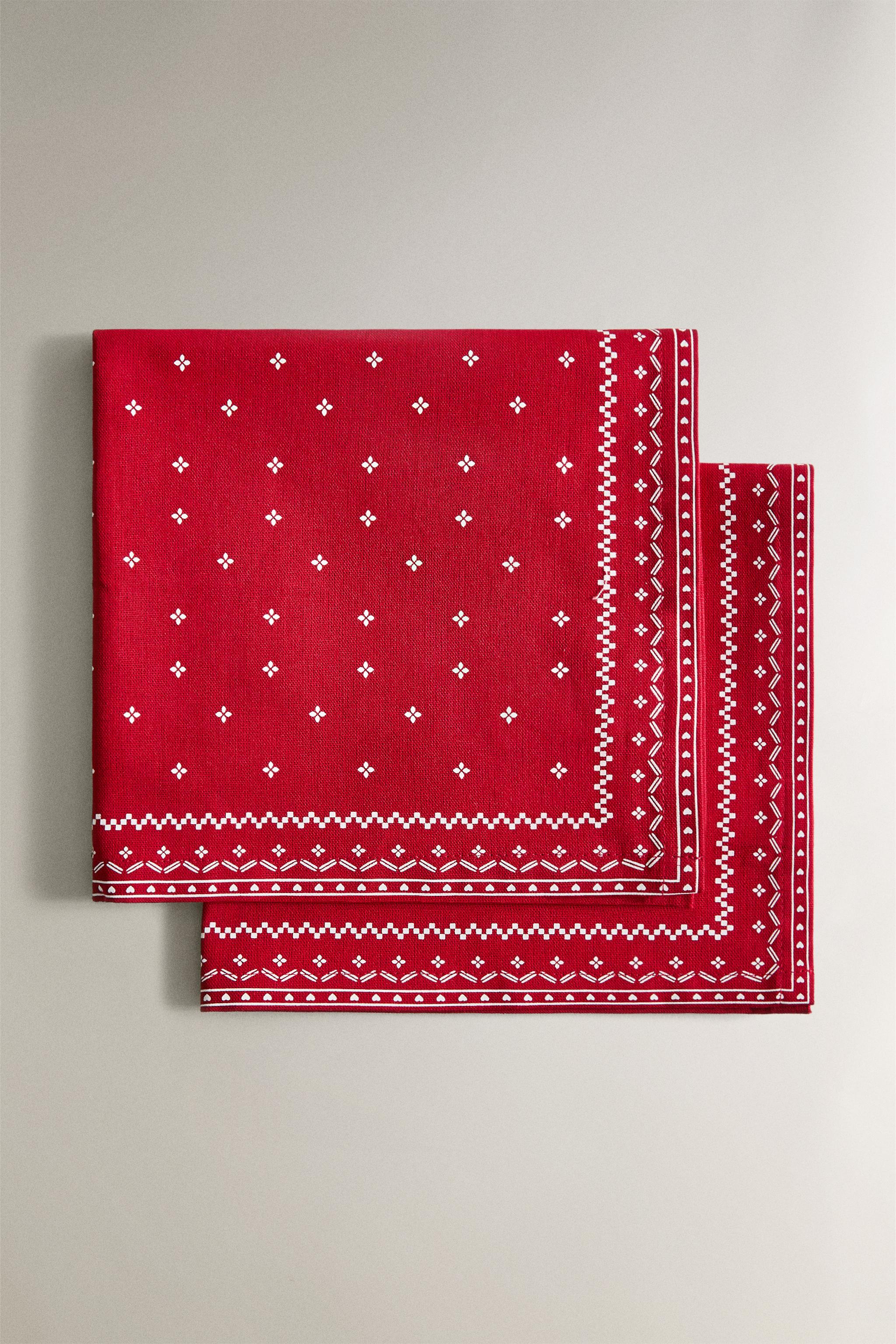 LOT DE SERVIETTES COTON HIVER NOËL (LOT 2)
