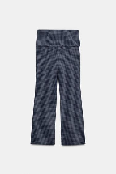 CHECKED TROUSERS WITH BELT - Indigo by Zara - Image 7