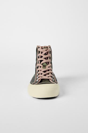 HIGH-TOP TRAINERS BOBBY GILLESPIE X ZARA - Green by Zara - Image 3